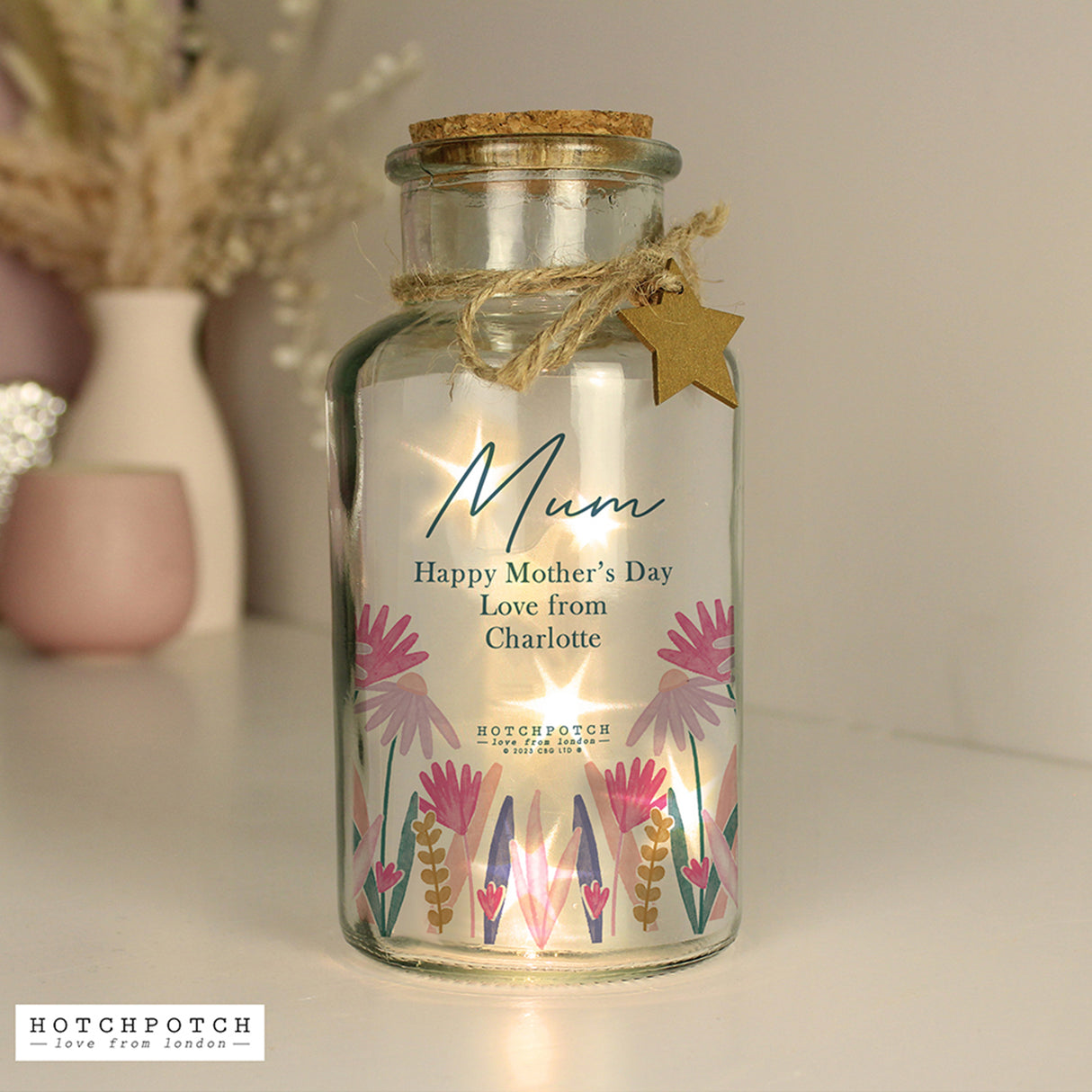 Personalised Hotchpotch Wild Flower LED Jar: 2 - LED Lighting By Hotchpotch