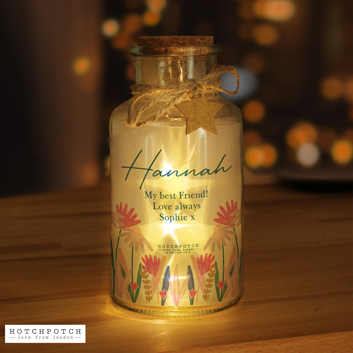 Personalised Hotchpotch Wild Flower LED Jar: 1 - LED Lighting By Hotchpotch