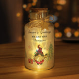 Personalised Gonk Christmas Scene LED Glass Jar - LED Lighting at Gift Moments