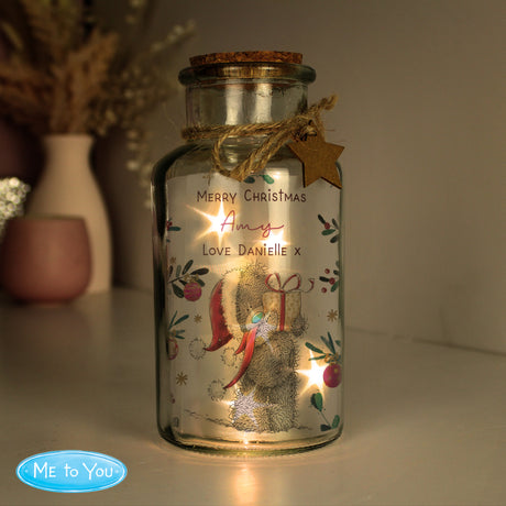 Personalised Me to You Cosy Winter Led Jar - LED Lighting at Gift Moments