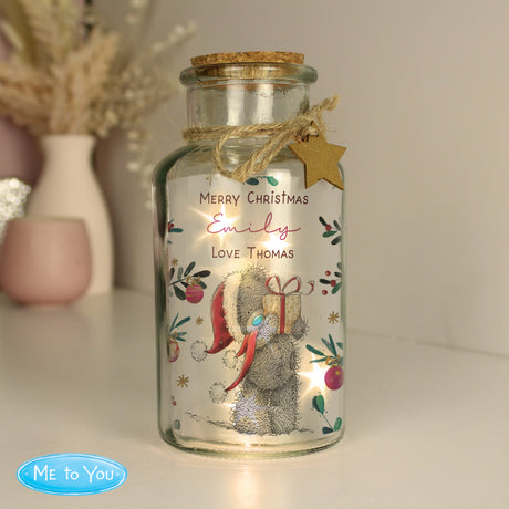 Personalised Me to You Cosy Winter Led Jar - LED Lighting at Gift Moments