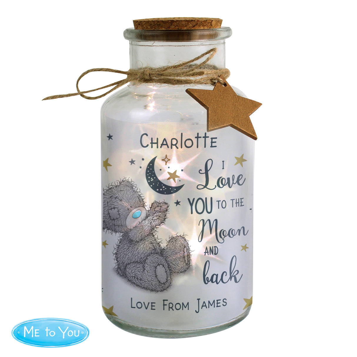 Personalised Moon & Back LED Jar: 5 - LED Lighting