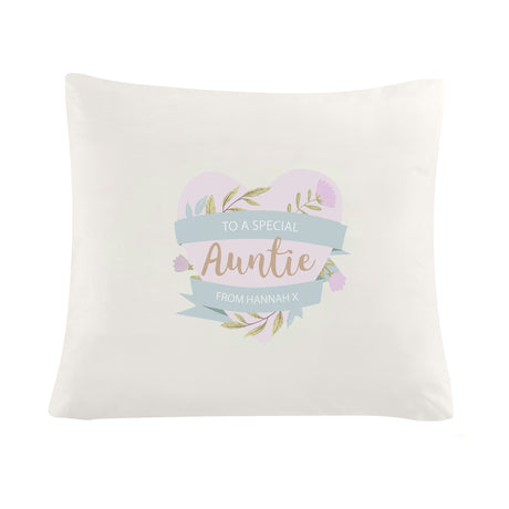 Personalised Floral Heart Mothers Day Cream Cushion - Cushions at Gift Moments