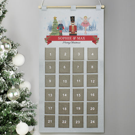 Personalised Nutcracker Advent Calendar In Silver Grey - Advent Calendars at Gift Moments