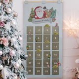 Personalised Santa Advent Calendar in Silver Grey - Advent Calendars at Gift Moments