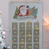 Personalised Santa Advent Calendar in Silver Grey - Advent Calendars at Gift Moments