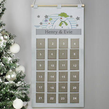 Personalised The Snowman Advent Calendar in Silver Grey - Advent Calendars at Gift Moments