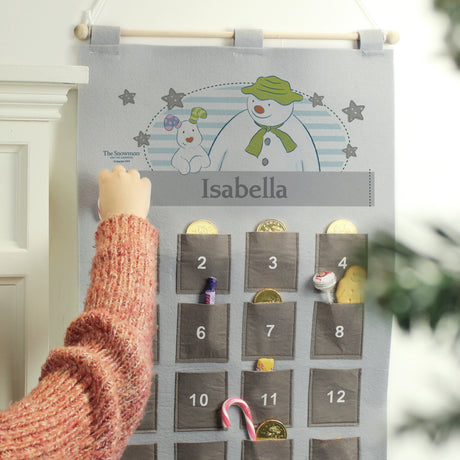 Personalised The Snowman Advent Calendar in Silver Grey - Advent Calendars at Gift Moments