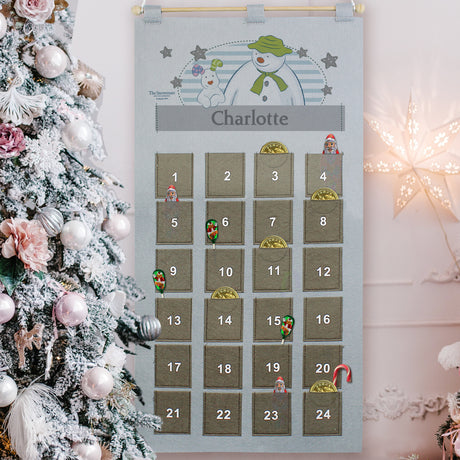 Personalised The Snowman Advent Calendar in Silver Grey - Advent Calendars at Gift Moments