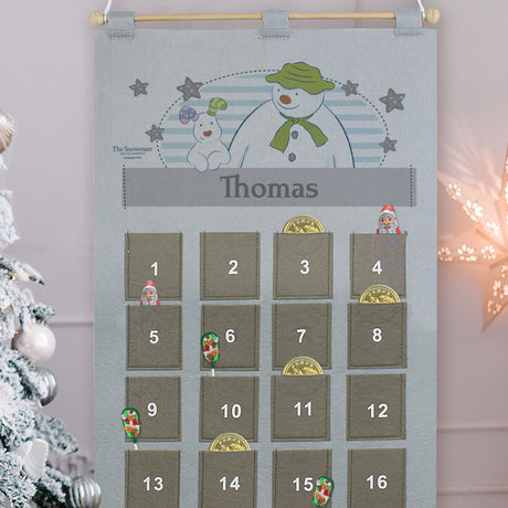 Personalised The Snowman Advent Calendar in Silver Grey - Advent Calendars at Gift Moments