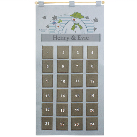 Personalised The Snowman Advent Calendar in Silver Grey - Advent Calendars at Gift Moments