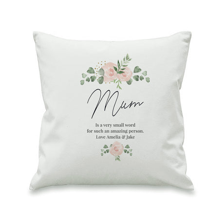 Personalised Abstract Rose Cream Cushion - Cushions at Gift Moments