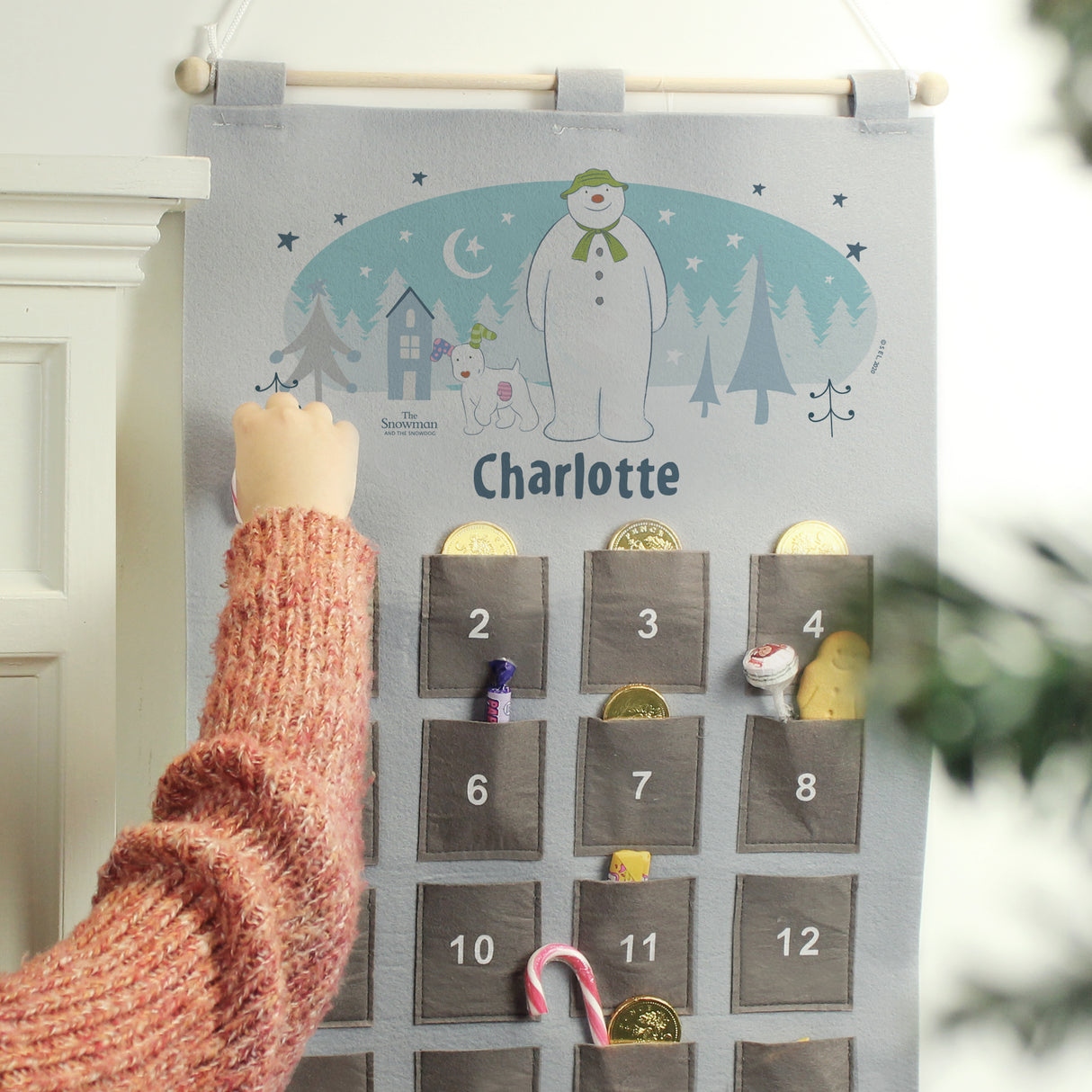 Personalised Silver Grey Snowman Advent Calendar: 2 - Advent Calendars By The Snowman