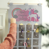 Personalised Christmas Unicorn Advent Calendar in Silver Grey - Advent Calendars at Gift Moments