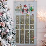 Personalised Christmas Penguin Advent Calendar in Silver Grey - Advent Calendars at Gift Moments