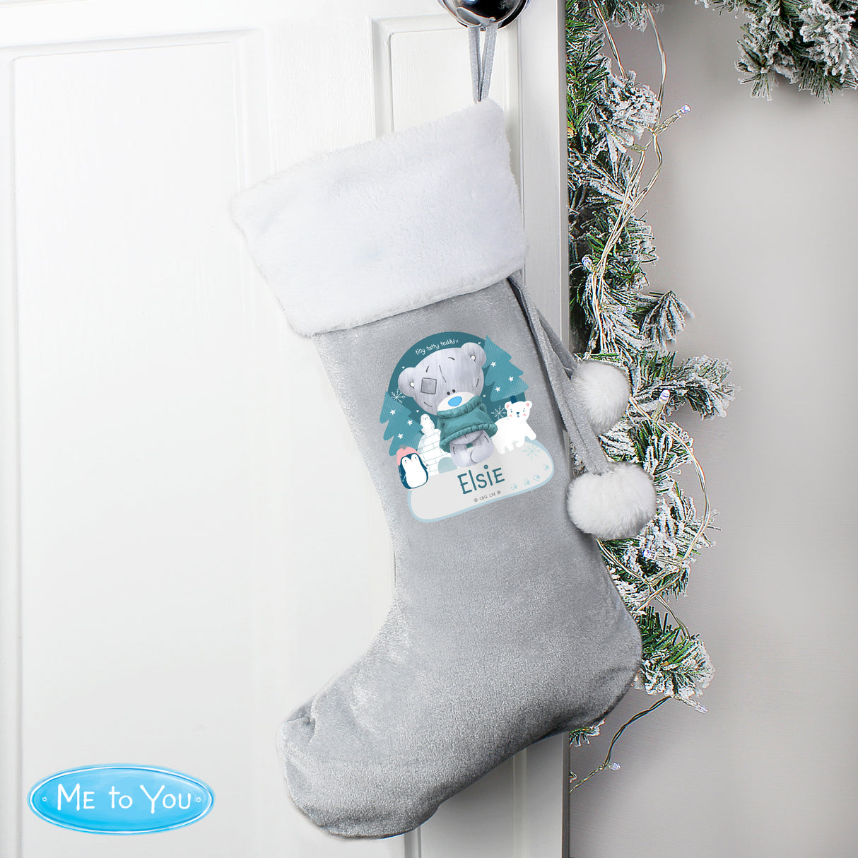 Personalised First Christmas Tiny Tatty Teddy Stocking Default Title - Christmas Stockings at Gift Moments