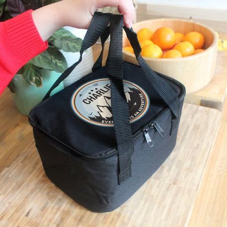 Personalised Adventure Black Lunch Bag - Lunch Boxes & Bags at Gift Moments