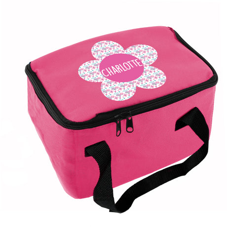 Personalised Flower Pink Lunch Bag - Lunch Boxes & Bags at Gift Moments