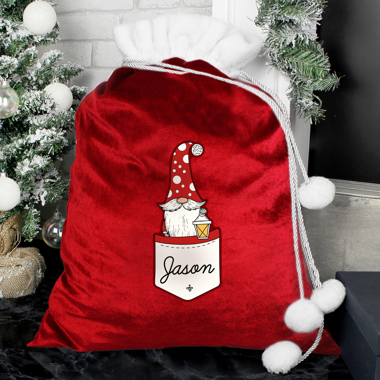 Personalised Gonk Family Red Christmas Sacks - Christmas Sacks at Gift Moments