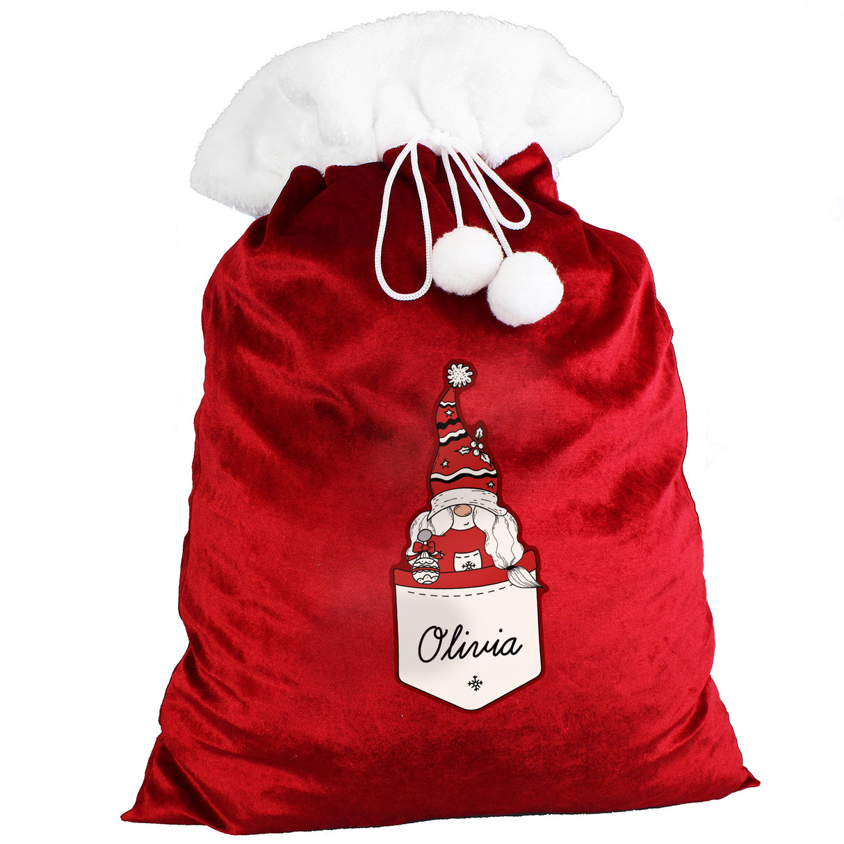 Personalised Gonk Family Red Christmas Sacks - Christmas Sacks at Gift Moments