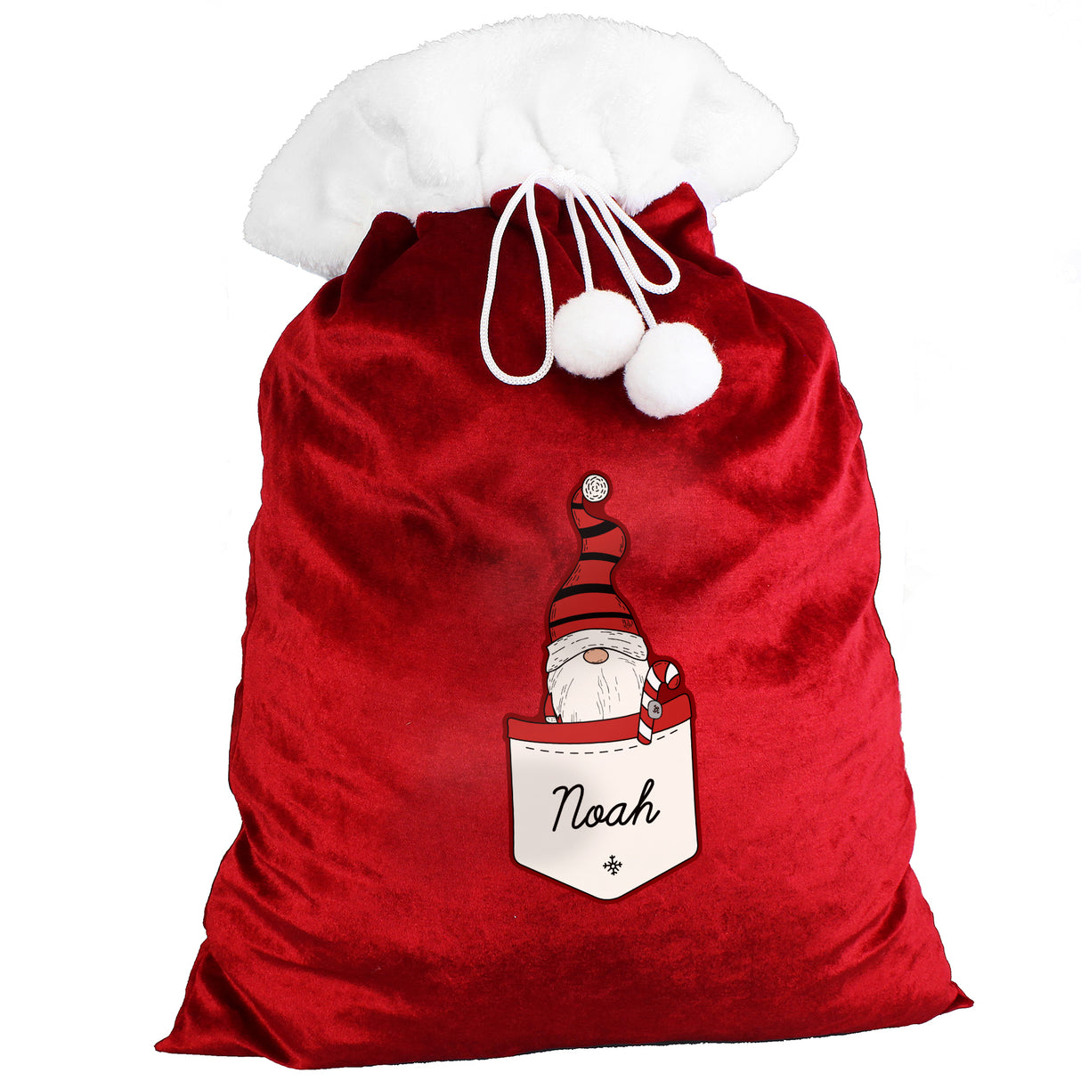 Personalised Gonk Family Red Christmas Sacks - Christmas Sacks at Gift Moments