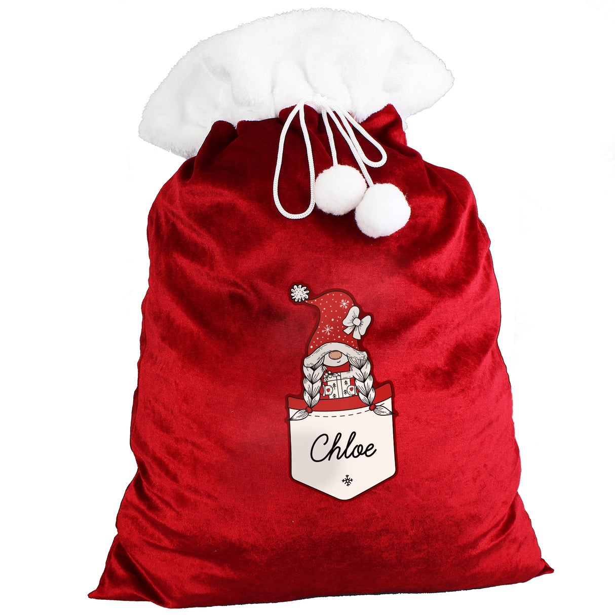 Personalised Gonk Family Red Christmas Sacks - Christmas Sacks at Gift Moments