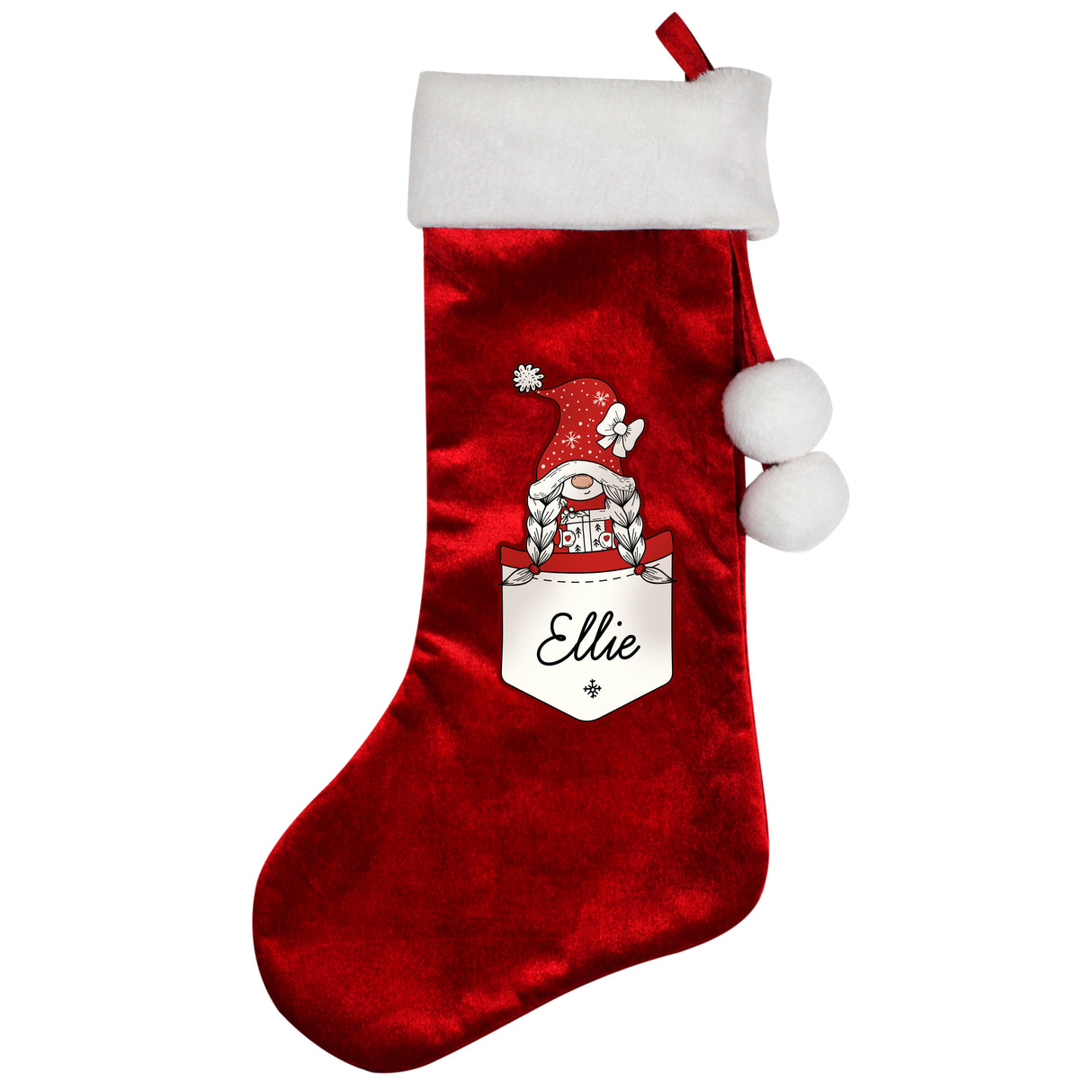 Personalised Gonk Family Red Christmas Stockings - Christmas Stockings at Gift Moments