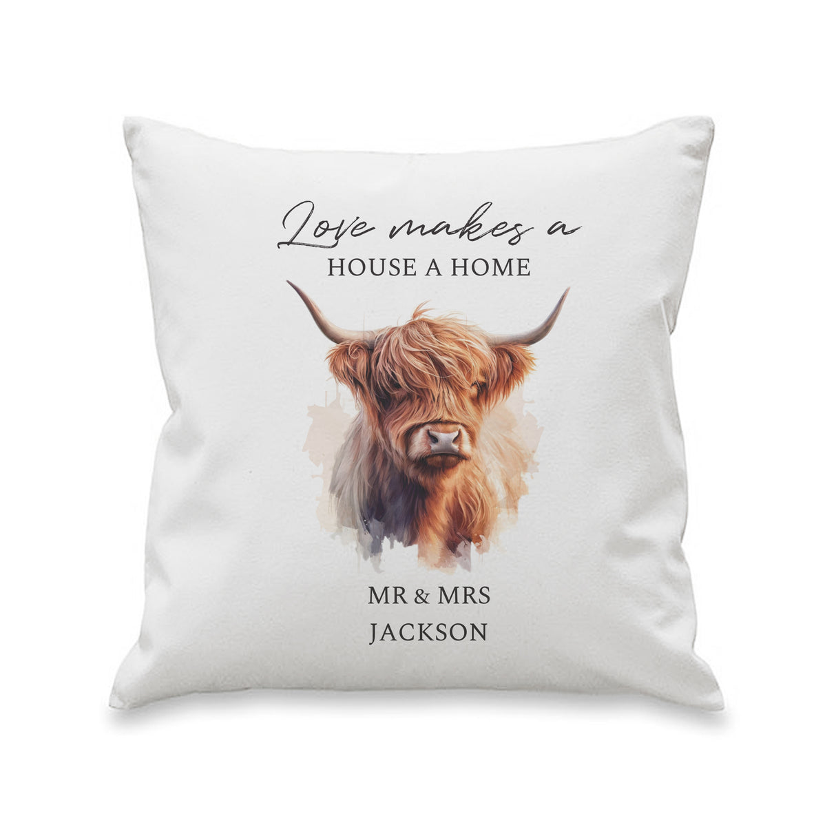 Personalised Highland Cow Cushion - Cushions at Gift Moments