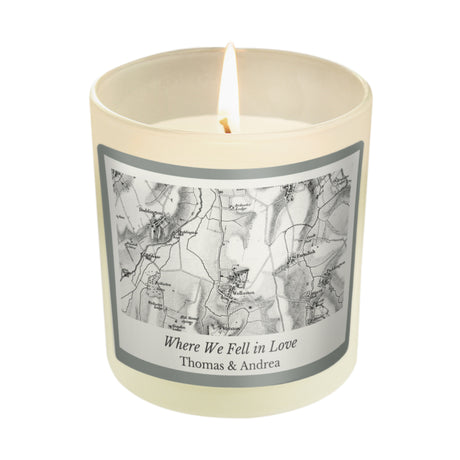 Personalised 1805 - 1874 Old Series Map Compass Scented Jar Candle - Candles at Gift Moments