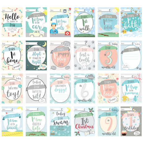 Personalised Puppy Cards: For Milestone Moments - Keepsakes at Gift Moments