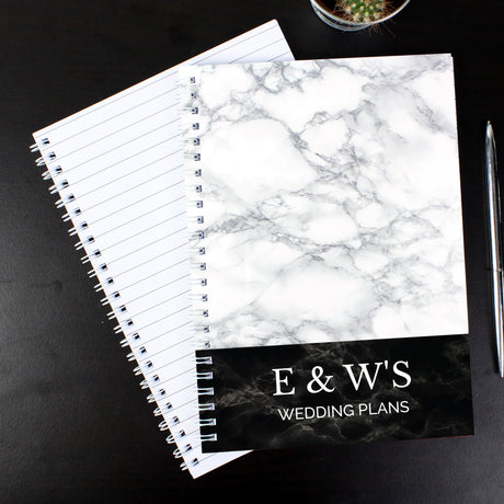 Personalised Marble Effect A5 Notebook - Notebooks at Gift Moments