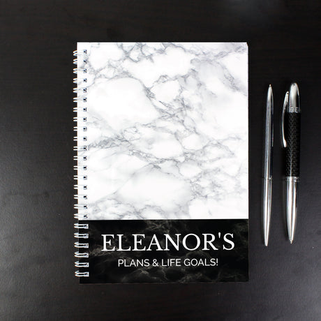 Personalised Marble Effect A5 Notebook - Notebooks at Gift Moments