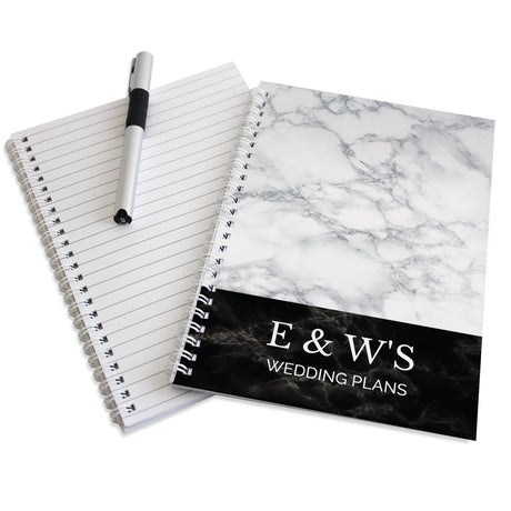 Personalised Marble Effect A5 Notebook - Notebooks at Gift Moments