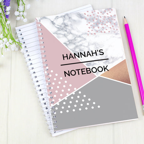 Personalised Geometric A5 Notebook - Notebooks at Gift Moments