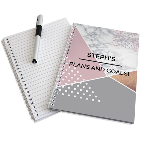 Personalised Geometric A5 Notebook - Notebooks at Gift Moments