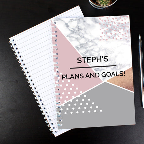 Personalised Geometric A5 Notebook - Notebooks at Gift Moments