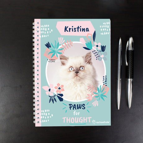 Personalised Rachael Hale 'Paws for Thought' Cat A5 Notebook Default Title - Notebooks at Gift Moments