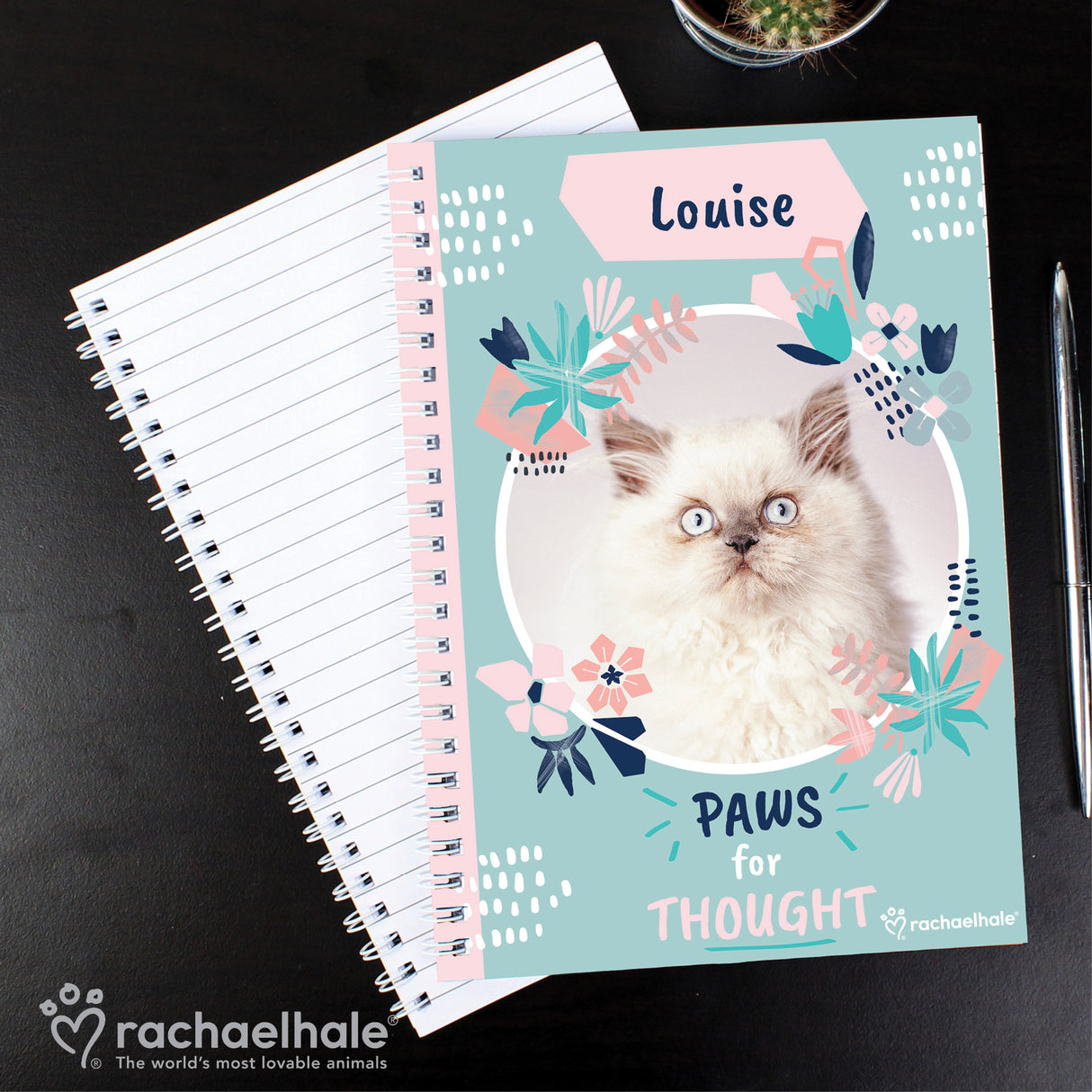 Personalised Rachael Hale Cat A5 Notebook: 5 - Notebooks By Rachael Hale