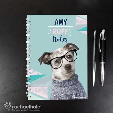 Personalised Rachael Hale 'Ruff Notes' Dog A5 Notebook - Notebooks at Gift Moments