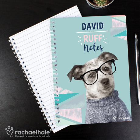 Personalised Rachael Hale 'Ruff Notes' Dog A5 Notebook - Notebooks at Gift Moments