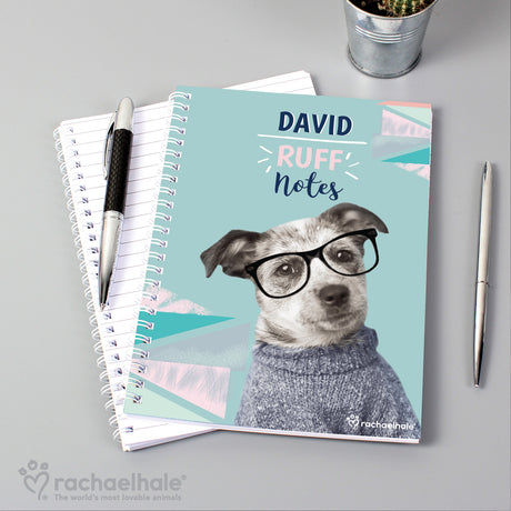 Personalised Rachael Hale 'Ruff Notes' Dog A5 Notebook - Notebooks at Gift Moments