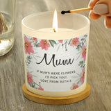 Personalised Floral Sentimental Scented Jar Candle - Candles at Gift Moments