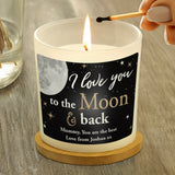 Personalised Moon & Back Scented Jar Candle - Candles at Gift Moments