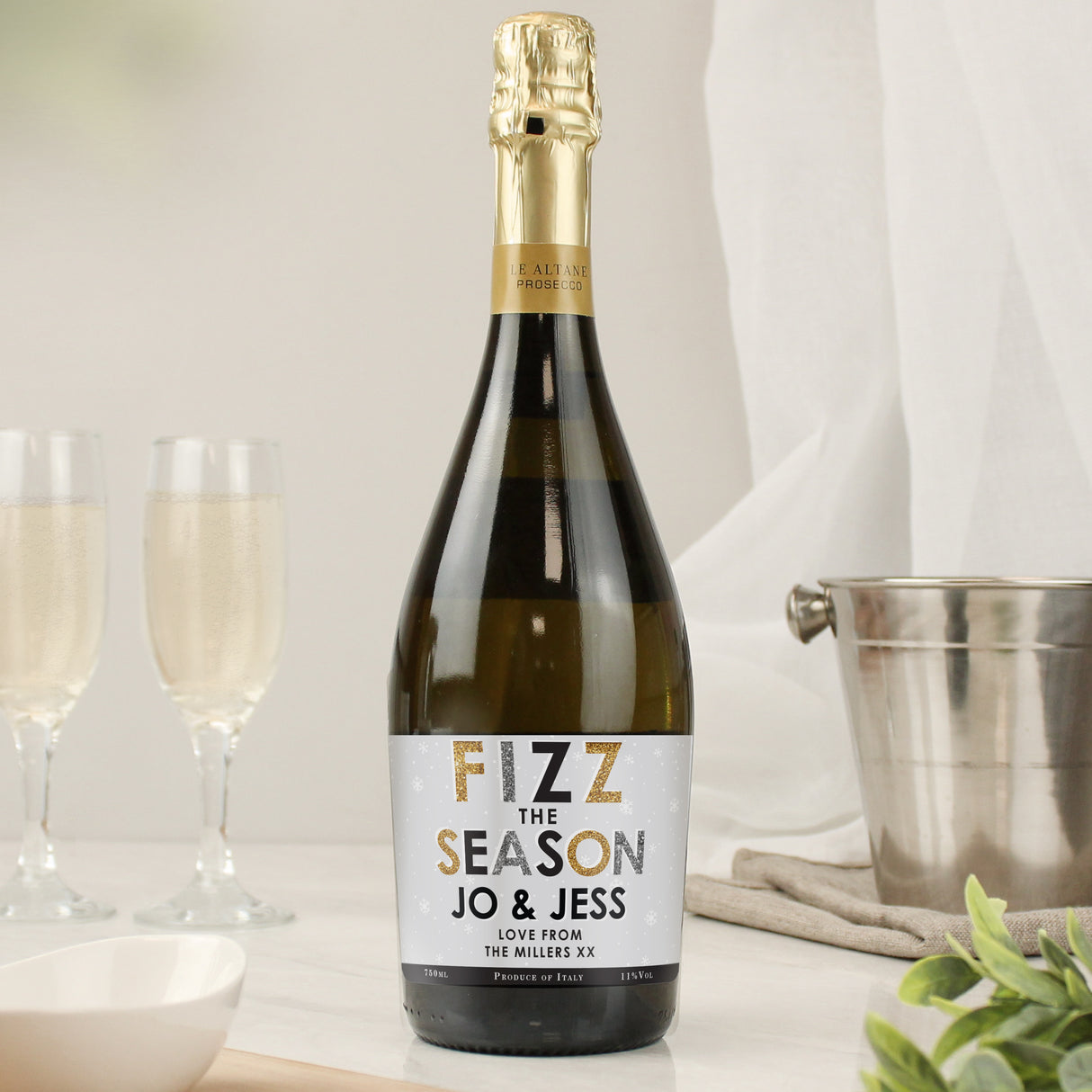 Personalised Fizz The Season Bottle of Prosecco Default Title - Prosecco at Gift Moments