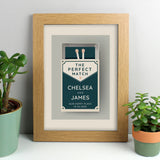 Personalised The Perfect Match A4 Oak Framed Print Default Title - Framed Prints at Gift Moments