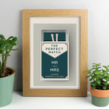 Personalised The Perfect Match A4 Oak Framed Print - Framed Prints at Gift Moments