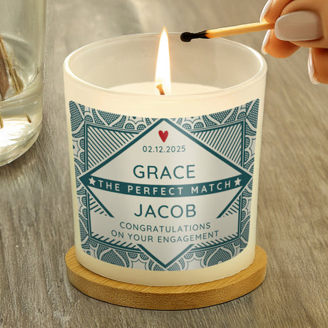 Personalised The Perfect Match Scented Jar Candle - Candles at Gift Moments