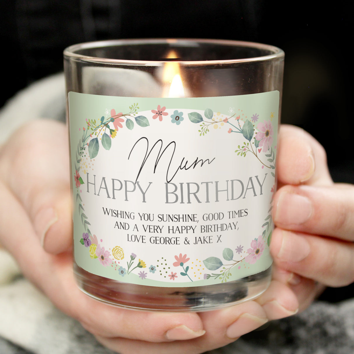 Personalised Springtime Scented Jar Candle - Candles at Gift Moments