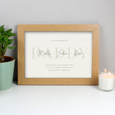 Personalised Free Text A4 Landscape Oak Framed Print - Framed Prints at Gift Moments