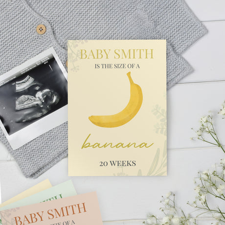 Personalised Bump to Baby Pregnancy Milestone Cards: 2 - Keepsakes By Gift Moments